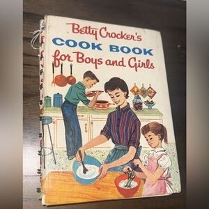 Vintage 1957 Betty Crocker Cookbook for Boys & Girls Spiral Bound Mid Century